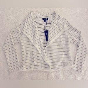 Rachel Zoe Women's Open Front Striped Blazer Size L - NEW WITH TAGS